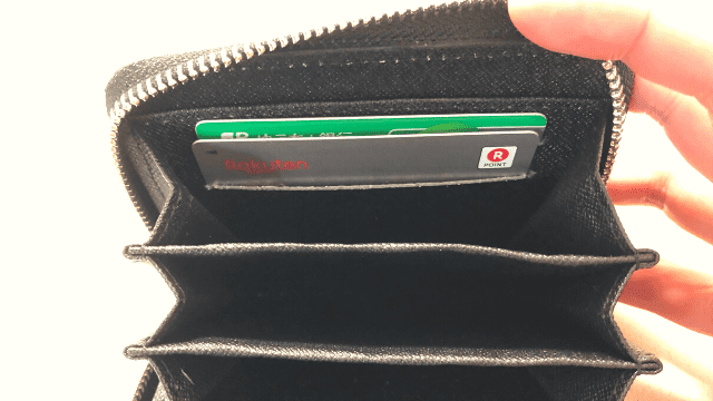ミニ財布のカードポケット